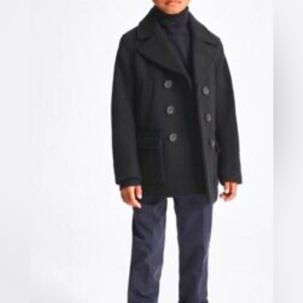 Navy Rivet Boys coat Small - Picture 10 of 11